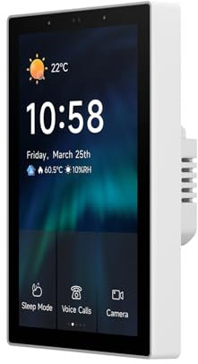 Smilewolf NSPanel Pro Zigbee 3.0 Hubs Matter Gateway 120Tpye Smart Home 120Tpye Panel Smart Thermostst Power Consumption DIY Switch Module Support eWeLink Devices (White)