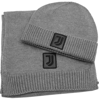 JUVENTUS Set Schal und Mütze 9% Wolle 20% PL 55% NY 16% PC Grau Box 133596
