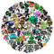 50 Pcs Sticker Set, Minecrafts Graffiti Aufkleber Kinder, Wasserfest Stickers für Mädchen Jungen Koffer Skateboard Laptop Kühlschrank Fahrräder DIY Scrapbooking Spielzeug Deko Kindergeburtstag