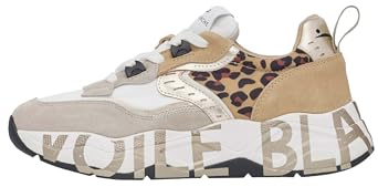 VOILE BLANCHE Sneakers aus Veloursleder und technischem Gewebe, Hellbraun 38
