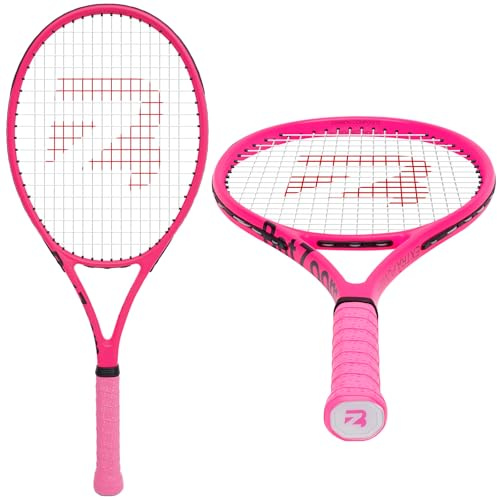 BatZoom Tennisschläger für Anfänger und Erwachsene, Leichter Graphitschläger mit komfortablem Griff, stoßdämpfende Technologie, inklusive Tragetasche (Farboptionen)