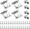8 Pièces Roulette Porte Coulissante Placard, Kit Porte Coulissante Pour Armoires Placard, Porte Placard Coulissante Blanc Galvanisé Anticorrosion Pour Portes Coulissantes, Armoires, Vitrines