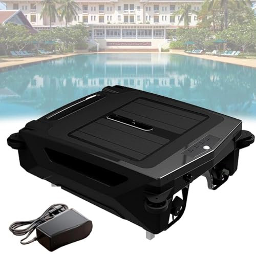 Robot Nettoyeur De Piscine Avec Skimmer Automatique, avec Évitement Automatique d'Obstacles, Double Charge, 100 m², 400μm, pour Usage Domestique,Fully-Automatic