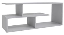 Shefa Eden Compact TV Stand Cabinet 100 cm – Wooden Grey Media Unit with Open Storage Shelves, Small Modern TV Console Table, Entertainment Centre & TV Unit for Living Room Bedroom