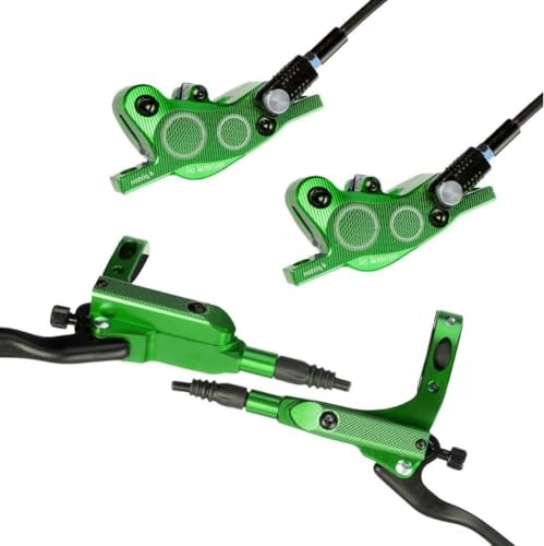 Aptliton Aluminium Alloy Disc Brake Set, 4-Piston Bicycle Hydraulic Disc Brake, Mountain Bike Hydraulic Brakes Set for Bicycle