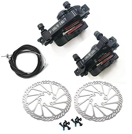 BlueSunshine MTB BB7 Mechanical Disc Brake Front and Rear 160mm whit Bolts and Cable