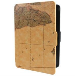 TuToy Retro Weltkarte Pattens Pu Lederhülle Hülle Skin Für Amazon Kindle Paperwhite-Braun