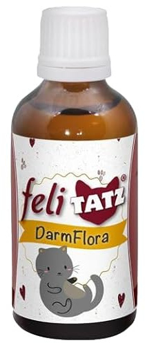 cdVet Naturprodukte feliTATZ GutFlora 50 ml - Katze - gesunde Darmflora - Gute Verdauung - nützliche Bakterien - Verdauungssäfte - Enzyme - Darmschleimhaut - Abwehrmechanismus - gesund -