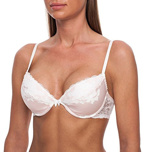 frugue Reggiseno Push Up Imbottito Sexy Ferretto a Fascia Imbottito Rosa IT 2E