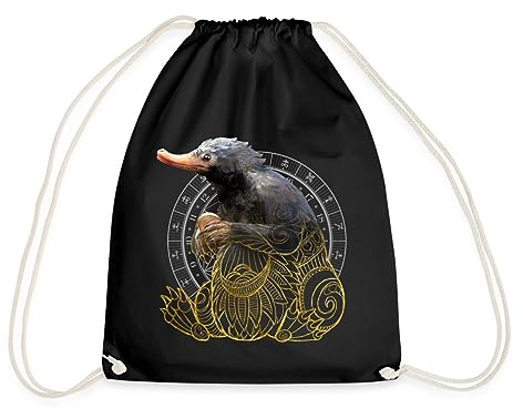Spreadshirt Phantastische Tierwesen Niffler Turnbeutel, One size, Schwarz