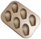 Moule à 6 madeleines en acier carbone anti-adhésif formes coquillages et bananes Coque