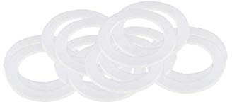 Trimming Shop Clear 40mm Plastic Washers Self-Backing Rings for Eyelets, Curtain Poles, Drapes, Pool Covers, Tarpaulin, Banners, 10pcs