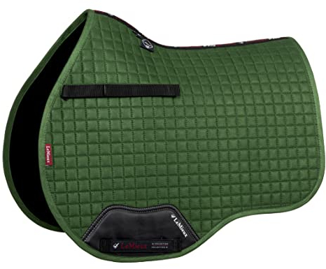 LeMieux Gp Wildleder Schabracke, Hunter Green Suede Square, S/M