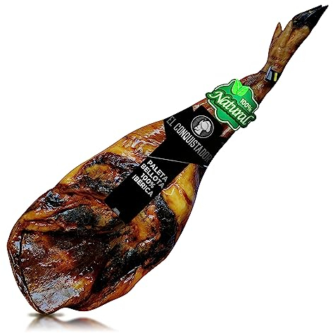 5 Kg Pata Negra 100% Iberico Schinken BELLOTA - Von mit Eicheln gefütterten Iberico-Schweinen und 100% natürlich gereift - Ein wirklich unvergessliches Erlebnis - Spanischer Jamon Iberico Bellota