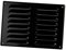 EUROPLAST 260x190mm / 10x7 inch Black Metal Air Vent Grille Cover with Insect Mesh - Ventilation Cover