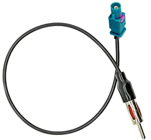 Vecys Câble Fakra vers DIN Adaptateur Fakra Z Autoradio TV Dab + GPS Fakra Prise DIN Pigtail Câble Fakra RG174 12 Pouces 30CM pour Antenne Radio FM/AM