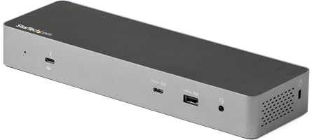 StarTech.com Thunderbolt 3 Dock mit USB-C Host-Kompatibilität, 2x 4K 60Hz DisplayPort 1.4 oder 2x HDMI Monitore oder 1x 8K, TB3/USB-C Laptop Docking Station, 96W PD, 5xUSB, 10Gbps (TB3CDK2DHUE)