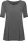 Purple Hanger New Womens Plus Size Stretch Fit Round Neck Plain Button Tops Ladies Three Quarter Turn Up Sleeve T-Shirt Top (26-28, Charcoal)