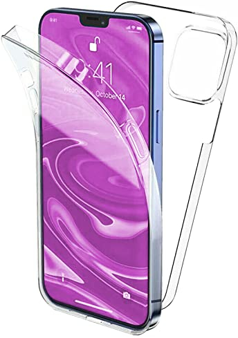 TBOC Coque Compatible avec iPhone 13 Mini [5.4] - Housse [Transparent] Complète [Silicone TPU] Full Body [360 Degrés] Intégral Protection Avant Arrière Portable Etui Anti Choc Rayures Móvil