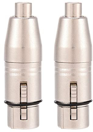 Tyenaza Adaptateur XLR vers RCA, 2 pièces XLR Femelle 3 Broches vers RCA Femelle Audio Microphone Adaptateur de connecteur Micro