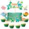 17 Stück Dinosaurier Cupcake Topper Tier Cupcake Topper Picks Kuchendekoration für Baby Shower Hochzeit Geburtstag Event Party Tiere Thema Party Dekoration Versorgung