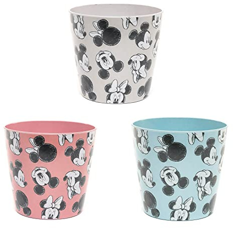 Potty Feet Disney Mickey Mouse & Minnie Mouse Bamboo Eco-Pots Set of 3-3 Colours