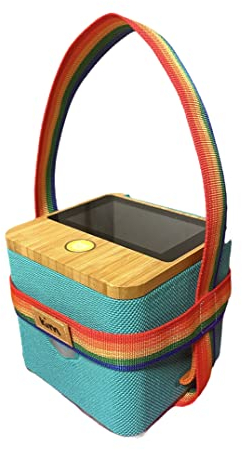 Zaunkoenigdesign Tigerbox Touch Tasche, Bumper, Gurtband mit Namensfeld in vielen Farben (Regenbogen)