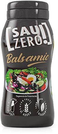 Sauzero Zero Calories Balsamic 310ml | Salsa Baja en calorías y sin Azúcares Añadidos | Aderezo para tus ensaladas y recetas