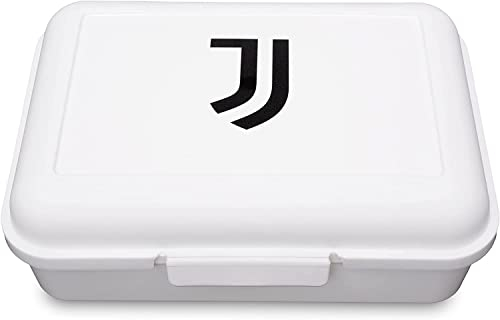Contenitore Portapranzo Porta merenda Scatola Sandwich Box per Bambini Tifoso (Juventus Bianco)