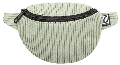 PP-Berlin Bauchtasche, Cord Mint, Mini, Vegan, Handgenäht in Berlin für Kinder Damen, Herren, Unisex. Hipbag, Umhängetasche, Schultertasche, Hüfttasche