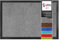 etm Schmutzfangmatte Mono - Fußmatte in leuchtenden Farben - Leistungsstarker Fußabtreter - Schmutzmatte für Innen und Außen (Silbergrau, 200x300 cm)