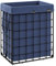 SONGMICS Wäschekorb 90 L, faltbarer Wäschesammler, abnehmbarer und waschbarer Wäschesack, Metalldrahtgestell, für Schlafzimmer, Bad, Waschküche, schwarz-anthrazitblau LCB190Q01