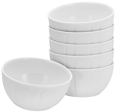 CreaTable, 17854, Serie Barcelona, 6-teiliges Geschirrset, Müslischale aus Porzellan, spülmaschinen- und mikrowellengeeignet, Made in Europe