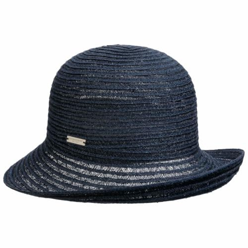 Seeberger Lisetta Hanfhut mit Aufschlag Strohhut Sommerhut Sonnenhut Damenhut Strandhut Gartenhut Damen - Made in Germany Sommer Frühling-Sommer