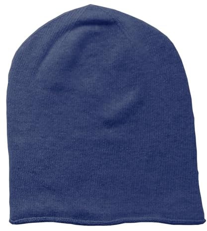 Mississhop 381 Strickmütze Kaschmir Beanie Mütze Slouch/XXL Schal/Handschuh Nachtblau Einheitsgroesse Muetze