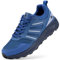 FitVille Scarpe Trail Running Uomo Pianta Larga Sneakers Leggere Camminata Antiscivolo Scarpe da Trekking all'aperto Blu Navy 43 EU Larga