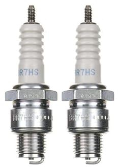 2x Zündkerze BR7HS passend für Peugeot Speedfight 1 2 3 4, Yamaha Aerox, MBK Nitro, Aprilia SR 50, Vespa PK 50 2T uvm. – entstört, 14 mm, 12,7 mm Gewindelänge