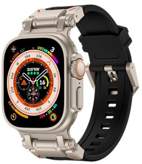 Compatible con Apple Watch 9, 8, 7, 6, 5, 4, 3, 2, 1, serie completa de 49 mm, 45 mm, 44 mm, 42 mm, correas y conectores de reloj