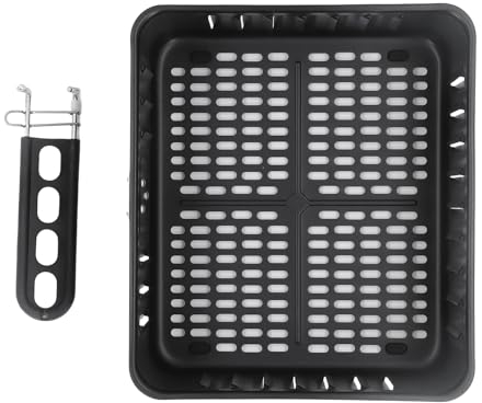 Cestello di Ricambio per Friggitrice ad Aria, 6L Cestello Antiaderente Quadrata Cestino Friggitrice ad Aria con Manico Rimovibile per Friggitrice ad Aria Forno, 9 x 7,8 x 4,5 pollice