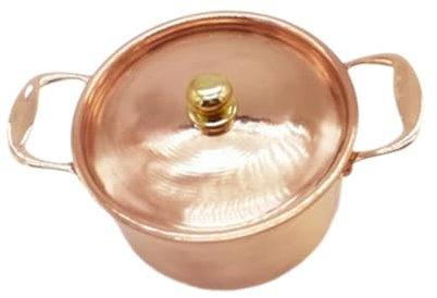 Folpus Kupfertopf Suppentopf mit Deckel Kleiner Kupfer-Hot Pot Kochgeschirr für Induktionsherd Suppentopf Suppentopf für den gewerblichen Gebrauch
