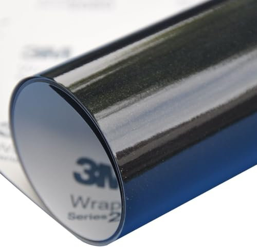 Folmo 58,99€/m2 Autofolie Metallic Gloss Black Folie 2080-G212 [ 30 x 152 cm ] schwarz metallic glänzende Glitzer Autofolie, selbstklebend, blasenfrei, ultrafeines Microfasertuch