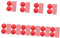 PRETYZOOM 500 Pièces Boule de loterie Jeu de loterie Capsules Rondes colorées Appareil de Bingo Boules de Jeux à Boire géant Boules de loterie drôles Boules de loterie en Plastique PVC Rouge