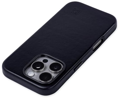 Dockem Genuine Leather Case for iPhone 16 Pro, Compatible with MagSafe (MSGL, Black)