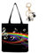 Eowppue Tragetasche Tote Bag – Elegante Einkaufstasche mit Notenmuster und Katzenanhänger – Ihre praktische und stilvolle Begleiterin für jede Gelegenheit