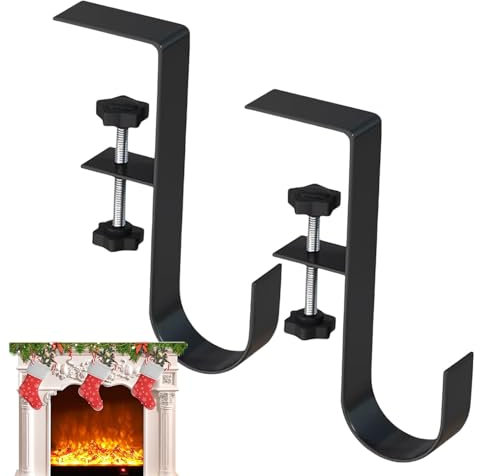 Kranzhaken, verstellbarer Kranzhaken, Weihnachtsstrumpfhalter, Klemme für Schreibtischhaken für Dekorationen, verstellbarer Taschenhalter, Haken für Socken, Girlande, Klemme