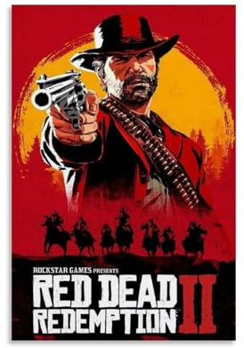 HATJZRUM Red Dead RedemptionFilmposter TV-Serie, Kunstposter, Druckposter für Hausbau, ästhetische Dekoration, Leinwand, Wandkunst, Schlafzimmerdekoration, 30 x 45 cm, ungerahmt, 21