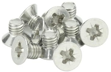 M5 (5mm x 6mm Incl Head) Pozi Countersunk Machine Screws - BZP (Pack of 20)