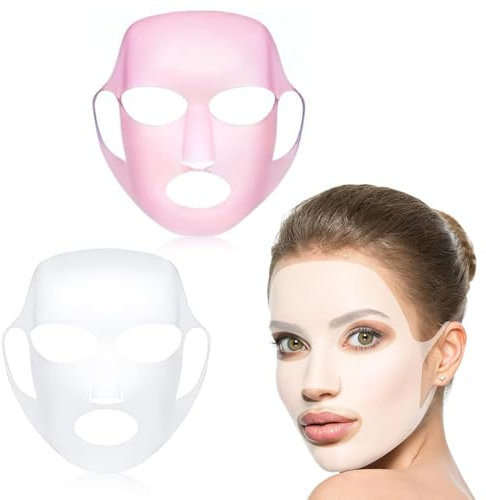 Maschera Viso In Silicone, 2 pezzo Maschera Facciale in Silicone, Maschera per il Viso Riutilizzabile, Supporto per Maschera Facciale in Silicone