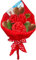 Dolcerie Veneziane Bouquet di Rose Rosse con Cuori di Finissimo Cioccolato al Latte (Senza Glutine - Gluten Free) 80g