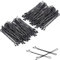 WOLMIK Haarnadeln, 100 Stück Wellenform Haarklammern, Metall Bobby Pins, Haarnadel-Set für Kinder, Mädchen Haarzusätze, Friseursalon (Schwarz)